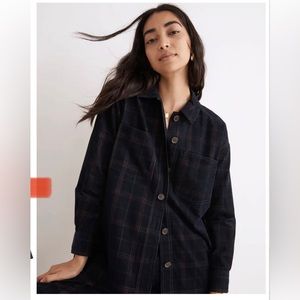 Beautiful Madewell plaid corduroy shirt jacket